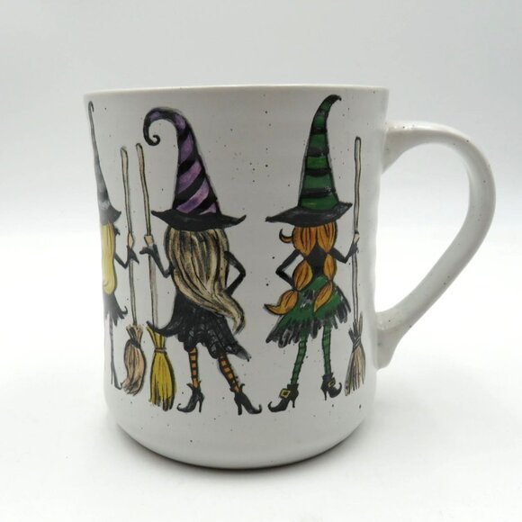Squad Ghouls Coffee Mug Halloween Themed Ceramic Cup Witch Illustrations - Picture 2 of 8